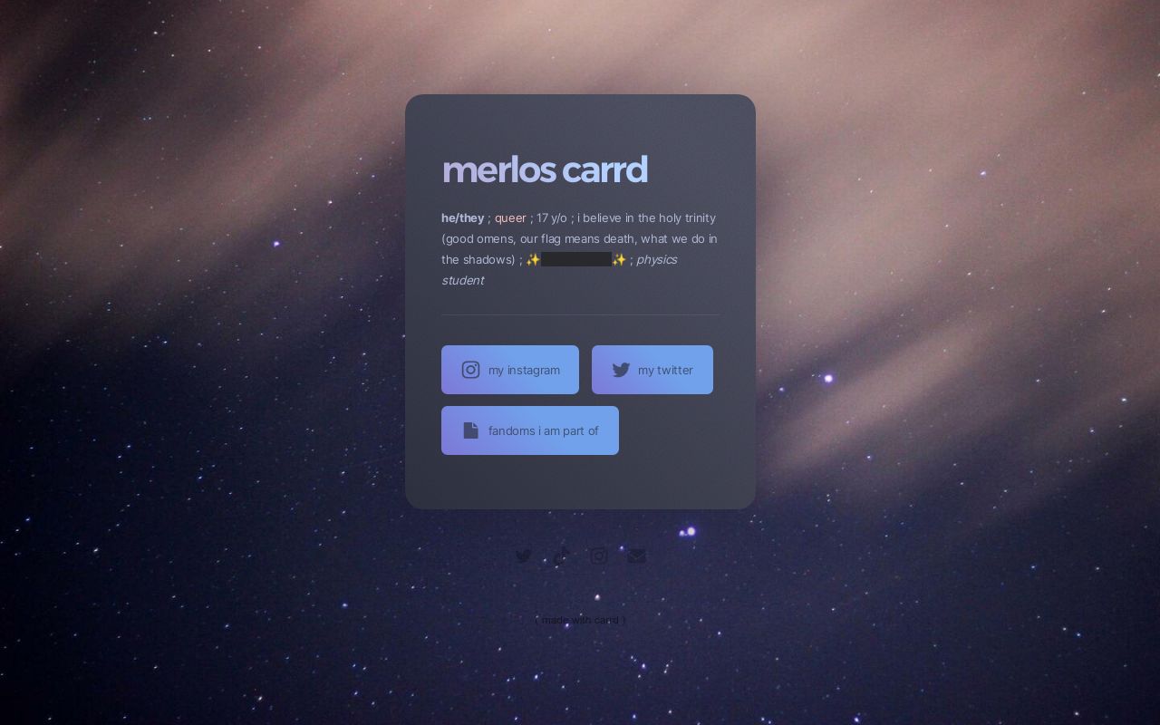 Carrd profile picture for @merlo